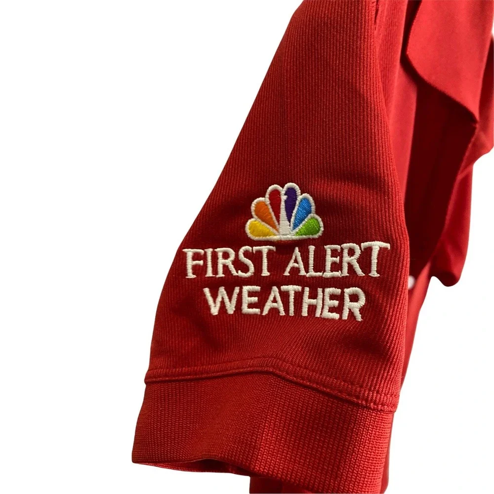 Nike Golf Women's Polo Shirt Dri-Fit Red Short Sleeve NBC Connecticut‎ Logo Sz S